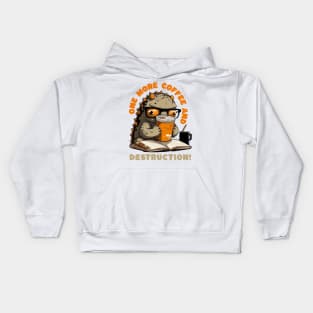 One More Coffee and... Destruction Cute Godzilla! Kids Hoodie